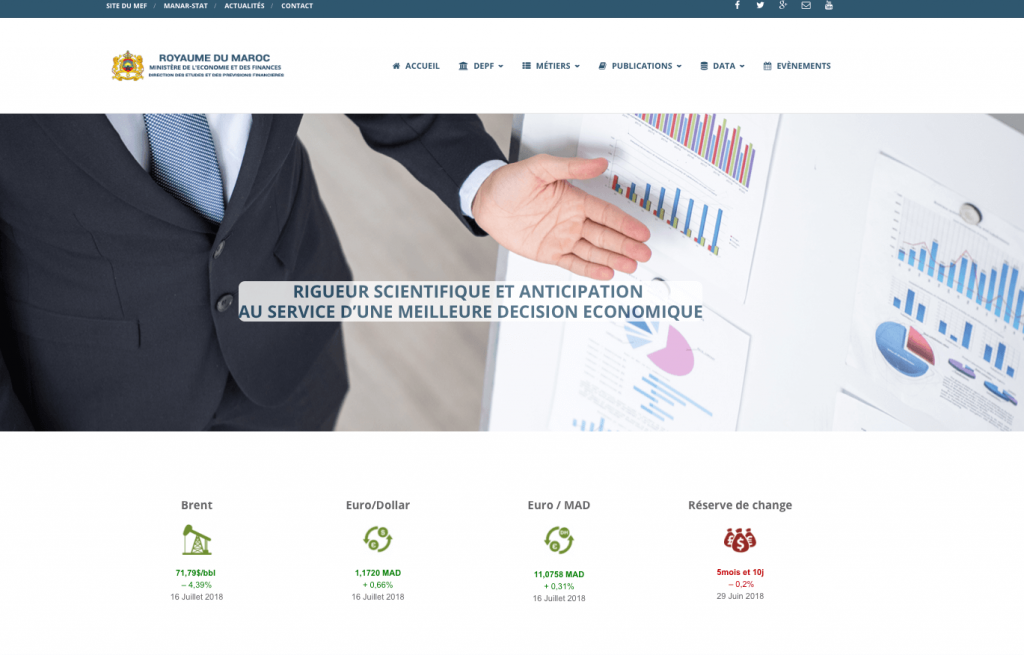 La Direction des Etudes et des Prévisions Financières met en ligne son nouveau site web 1 Direction des Etudes et des Prévisions Financières nouveau site web