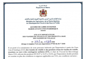 volaille conditions importation