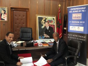 signature de la convention de g a d m hassan tazi dg palmines m moulay brahim sedra doyen de la fste 1