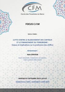 cfm cercle des fiscalistes du maroc blanchiment des capitaux
