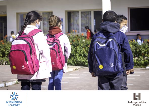 opération rentrée scolaire 2022 LafargeHolcim Maroc