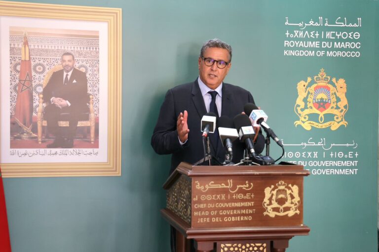 chef du gouvernement aziz akhannouch plan d'urgence al haouz
