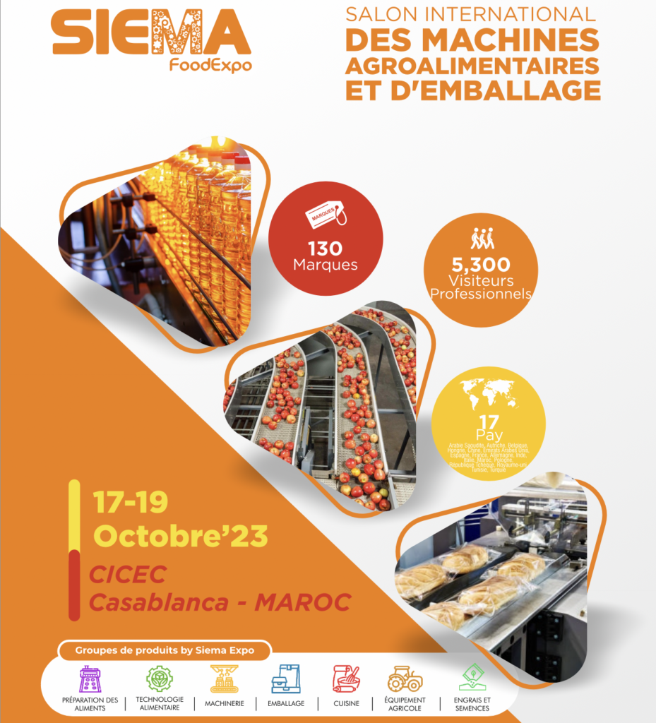 Le Salon international de l'emballage, des machines et de l’agroalimentaire SIEMA & Food Expo du 17 au 19 octobre 1 salon