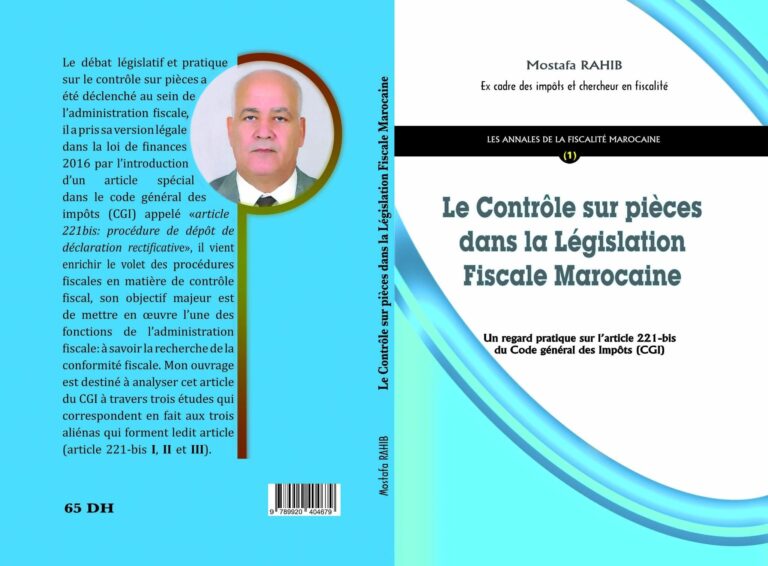 Contrôle Sur Pièces Dans La Législation Fiscale Marocaine