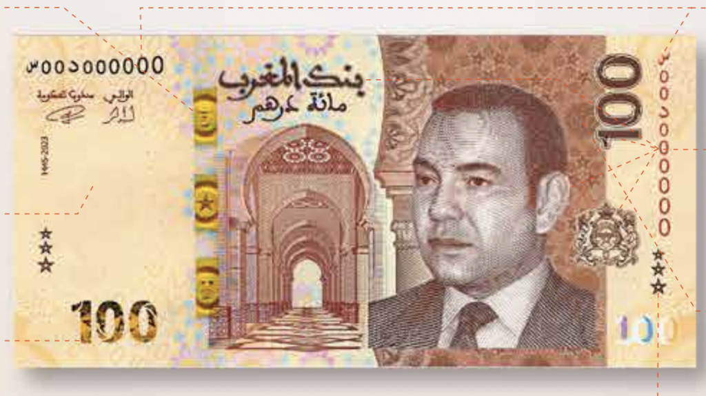 ouveau billet de banque de 100 dirhams