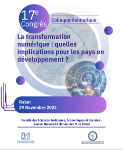 transformation numérique pays en développement amse association marocaine des sciences économiques