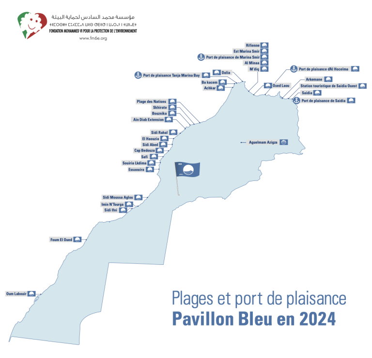 pavillon bleu 2024 maroc
