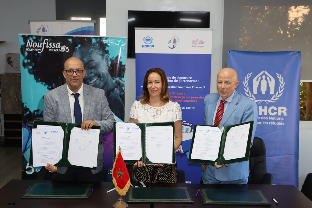 Fondation Noufissa Pharma 5, le Haut-Commissariat aux Réfugiés (HCR) et l’Association Marocaine de Planification Familiale (AMPF) refugiès