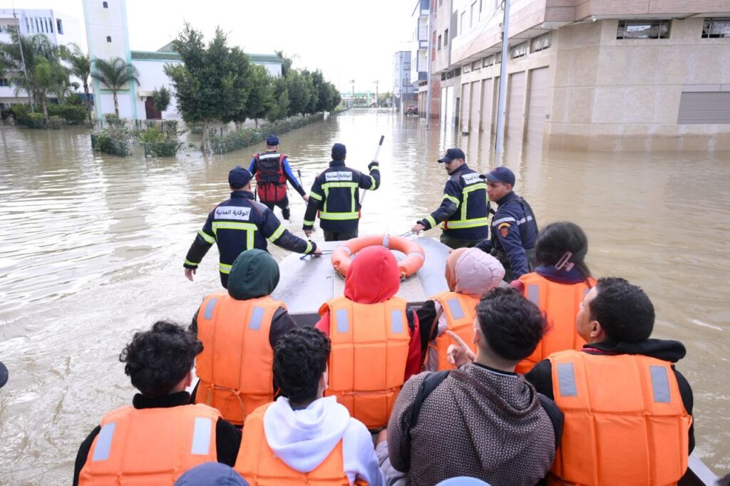 Ksar el kébir loukkos gharb cndh inondations protection civile